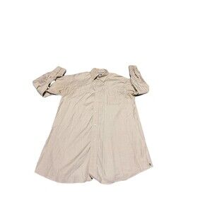 Tommy Hilfiger Men’s Beige Long Sleeve Button Up Shirt Sz 16 32-33 Large
